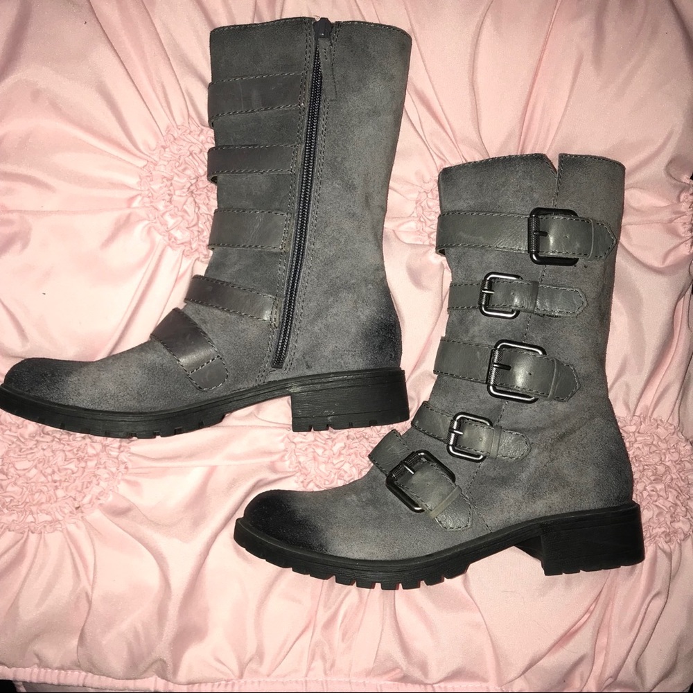 Naya “Darryn” Leather Moto Boot: Size-7M